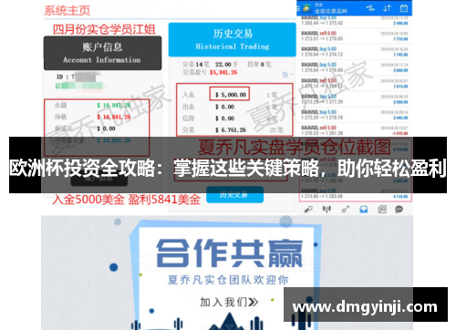 欧洲杯投资全攻略：掌握这些关键策略，助你轻松盈利